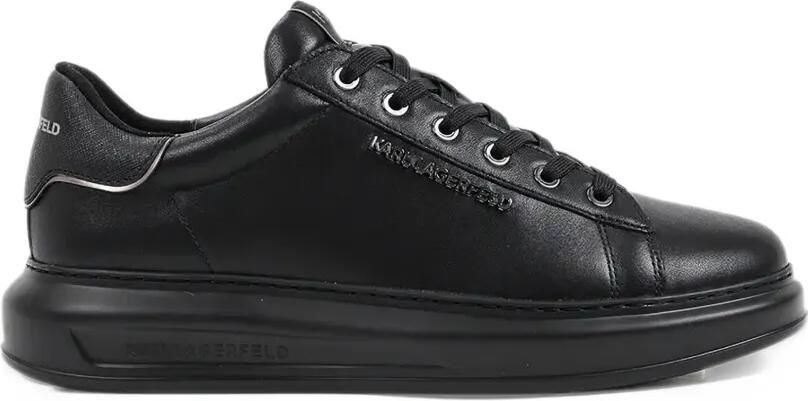 Karl Lagerfeld logo-plaque leather sneakers Zwart