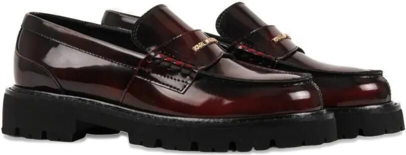 Karl Lagerfeld LOWELL leren loafers Rood - Foto 5