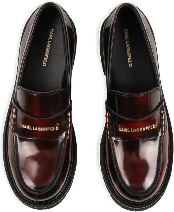 Karl Lagerfeld LOWELL leren loafers Rood - Foto 2