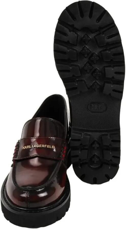 Karl Lagerfeld LOWELL leren loafers Rood - Foto 3