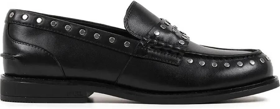 Karl Lagerfeld Mia loafers met studs Zwart