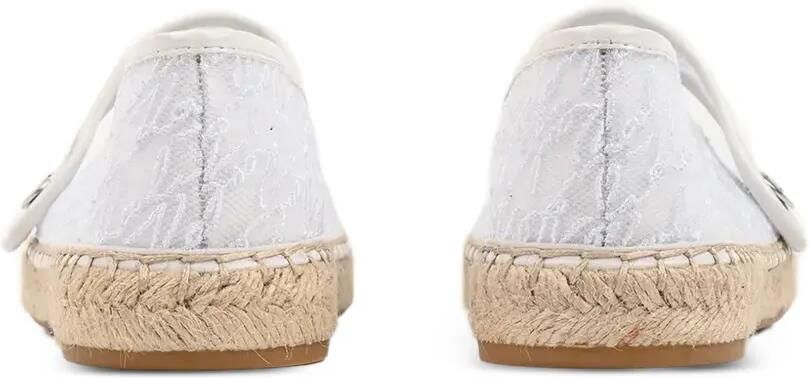Karl Lagerfeld monogram-embroidered Mary Jane espadrilles Wit - Foto 4