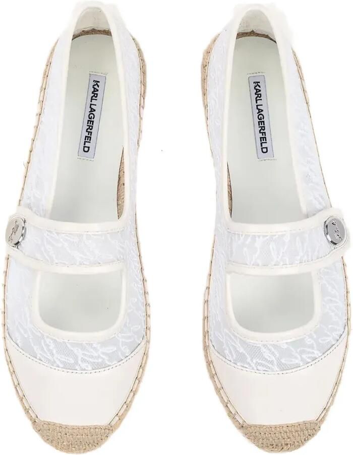 Karl Lagerfeld monogram-embroidered Mary Jane espadrilles Wit - Foto 2