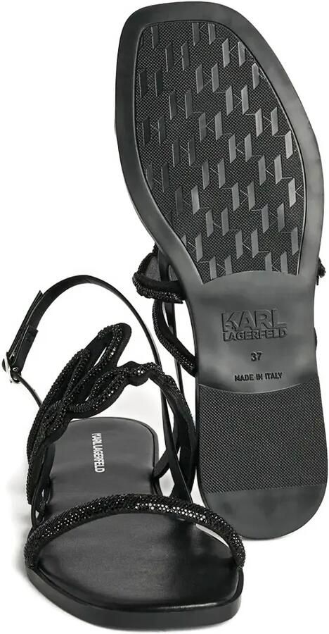 Karl Lagerfeld Olympia sandalen met kralen en bandjes Zwart - Foto 3