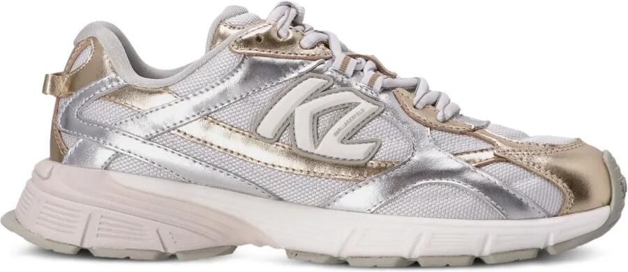 Karl Lagerfeld Orion low-top sneakers met metallic-effect en vlakken Zilver