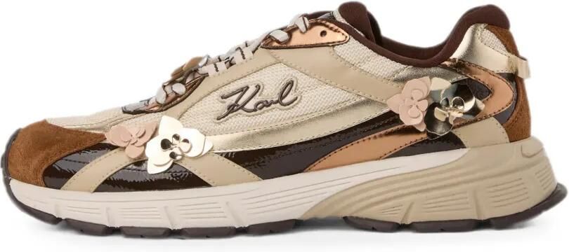 Karl Lagerfeld Orion sneakers met bloemenafwerking Beige