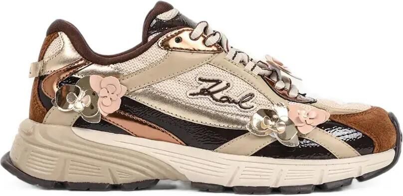 Karl Lagerfeld Orion sneakers met bloemenafwerking Beige