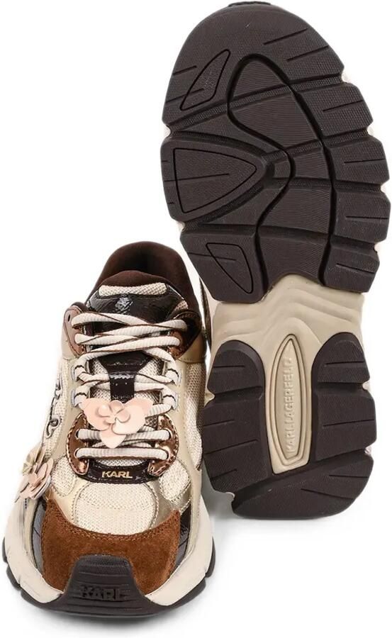 Karl Lagerfeld Orion sneakers met bloemenafwerking Beige - Foto 3