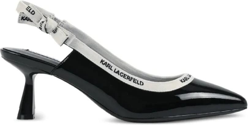 Karl Lagerfeld Panache slingback pumps met hak Zwart