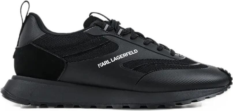 Karl Lagerfeld panelled logo-print sneakers Zwart