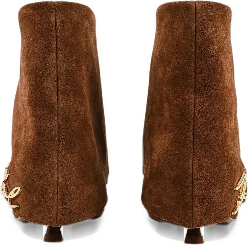 Karl Lagerfeld Pasha fold-down suede ankle boots Bruin - Foto 2