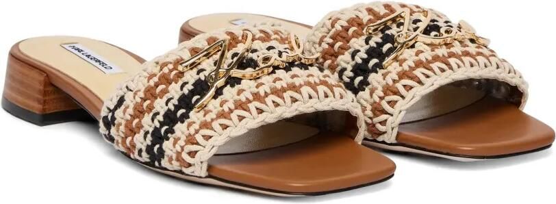 Karl Lagerfeld Petalo II gehaakte slippers Beige - Foto 5