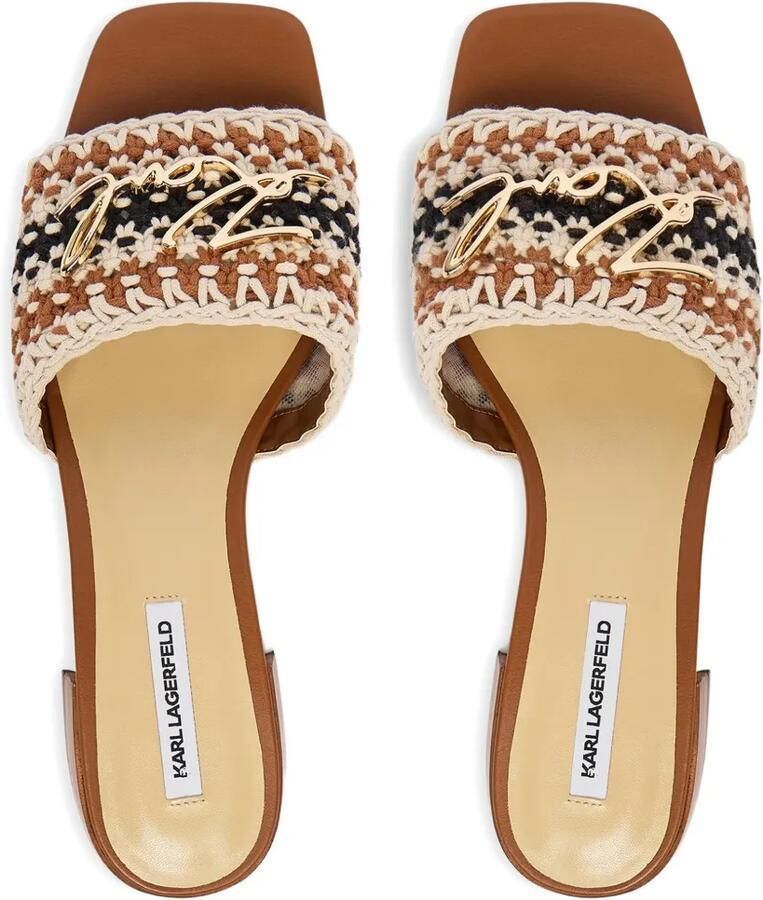 Karl Lagerfeld Petalo II gehaakte slippers Beige - Foto 2