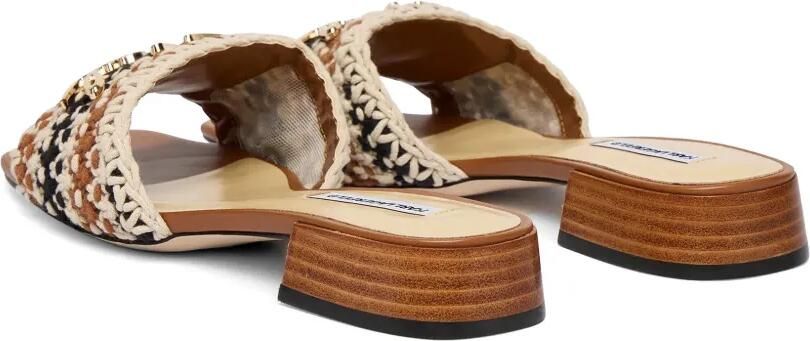 Karl Lagerfeld Petalo II gehaakte slippers Beige - Foto 3