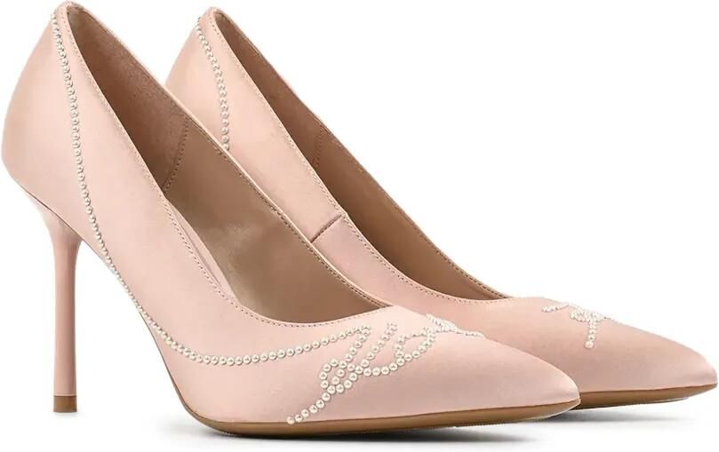 Karl Lagerfeld Pumps verfraaid met imitatieparels en puntige neus Roze - Foto 5