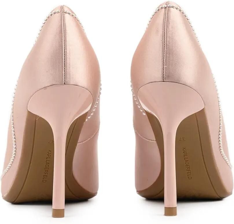 Karl Lagerfeld Pumps verfraaid met imitatieparels en puntige neus Roze - Foto 2