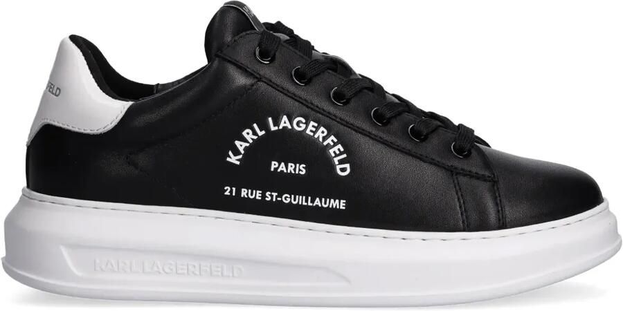 Karl Lagerfeld Rue St-Guillaume Kapri leren sneakers Zwart
