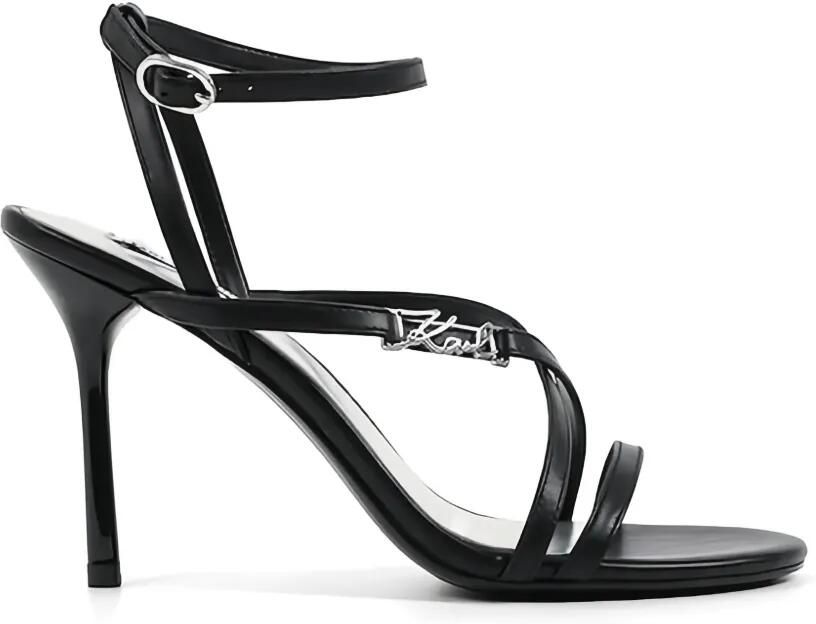 Karl Lagerfeld Sandalen met logobandje Zwart