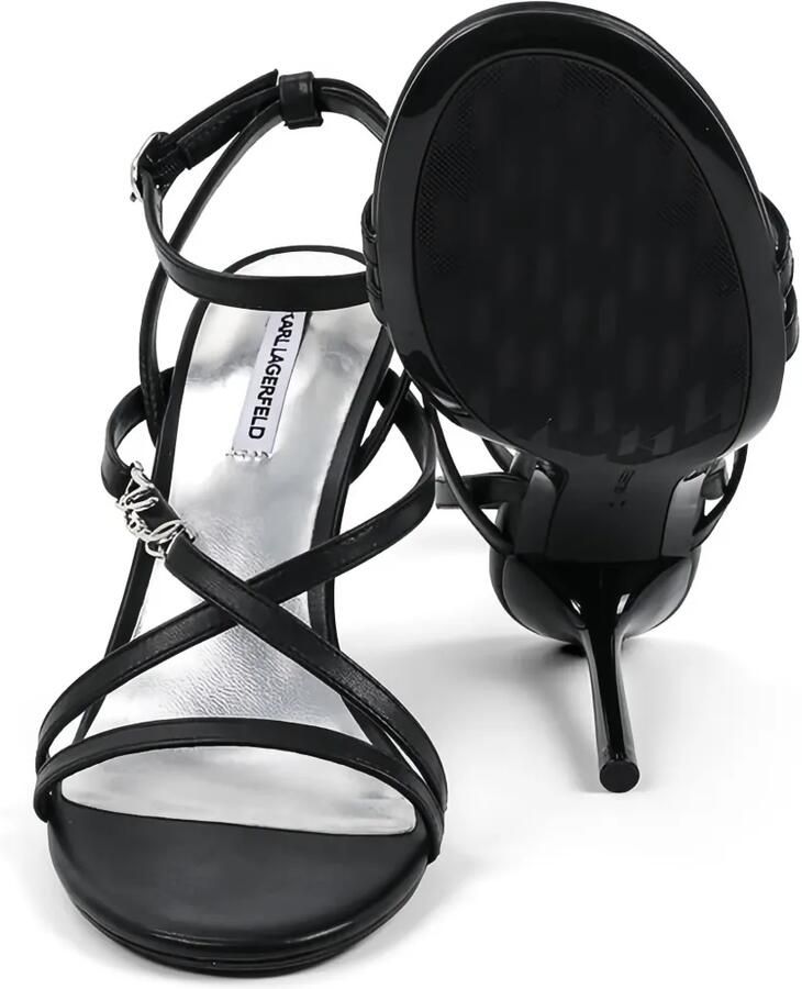 Karl Lagerfeld Sandalen met logobandje Zwart - Foto 4