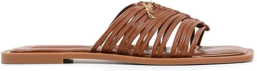 Karl Lagerfeld Sandalen met logoplakkaat en bandjes Bruin