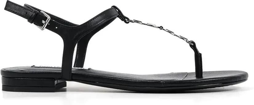 Karl Lagerfeld Sandalen met T-bandje en logo Zwart