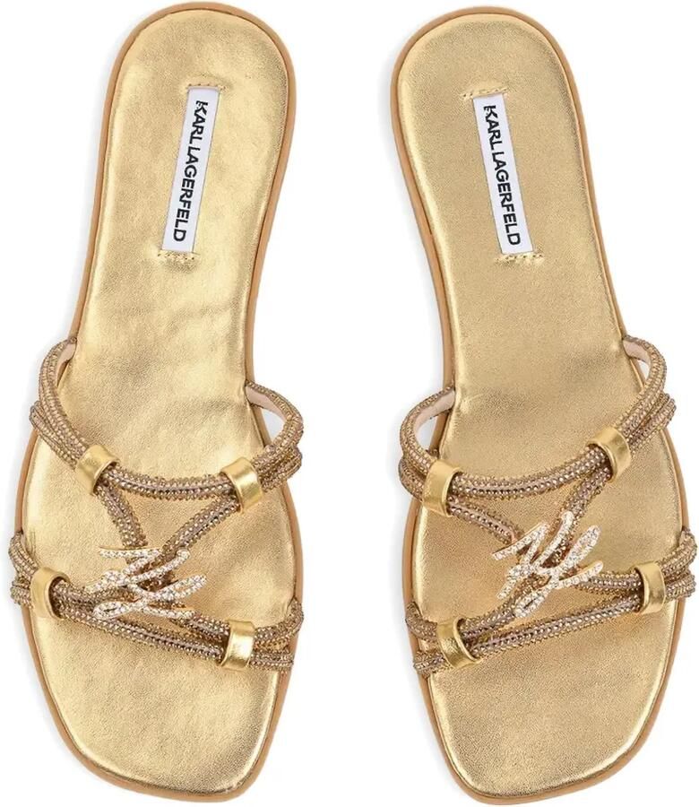 Karl Lagerfeld Sandalen verfraaid met kristallen Goud - Foto 2