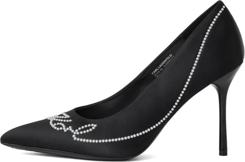 Karl Lagerfeld Sarabande pumps verfraaid met parels Zwart