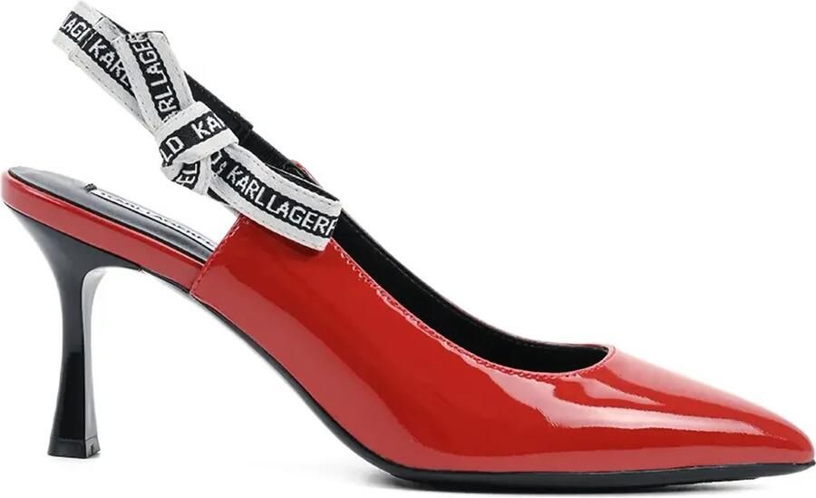 Karl Lagerfeld Sienna slingback pumps Rood