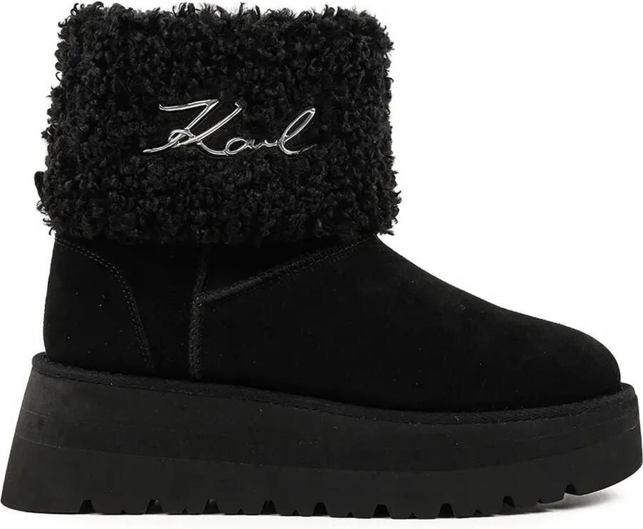 Karl Lagerfeld Skylar laarzen met kenmerkend detail en plateauzool Zwart
