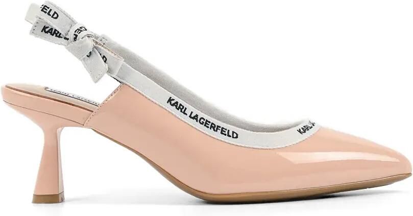 Karl Lagerfeld Slingback pumps met strikdetail Beige
