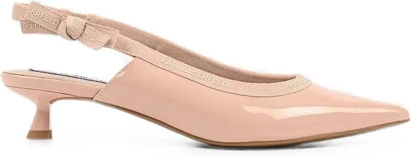Karl Lagerfeld Slingback pumps met strikdetail Roze