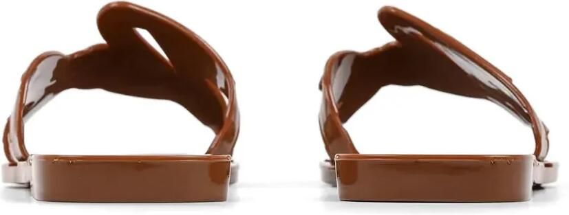 Karl Lagerfeld Slippers met logo-reliëf Bruin - Foto 4