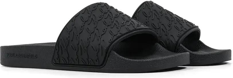 Karl Lagerfeld Slippers met logo-reliëf Zwart - Foto 5