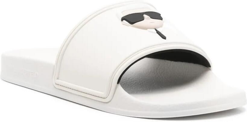 Karl Lagerfeld Slippers met logo Wit - Foto 5