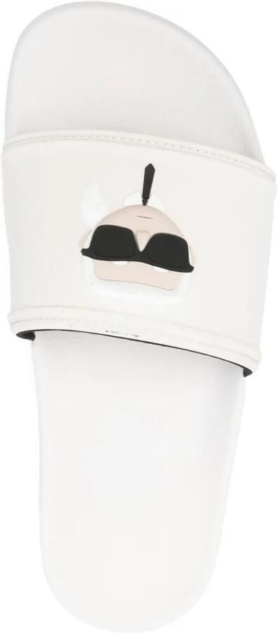 Karl Lagerfeld Slippers met logo Wit - Foto 4