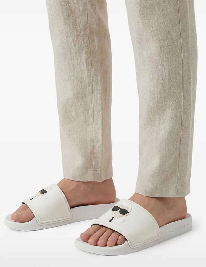 Karl Lagerfeld Slippers met logo Wit - Foto 2