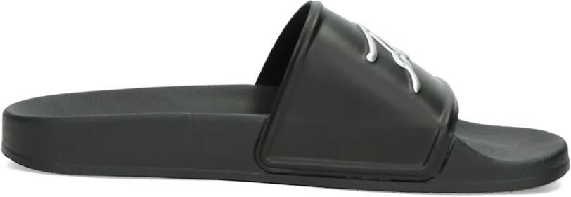Karl Lagerfeld Slippers met logodetail Zwart