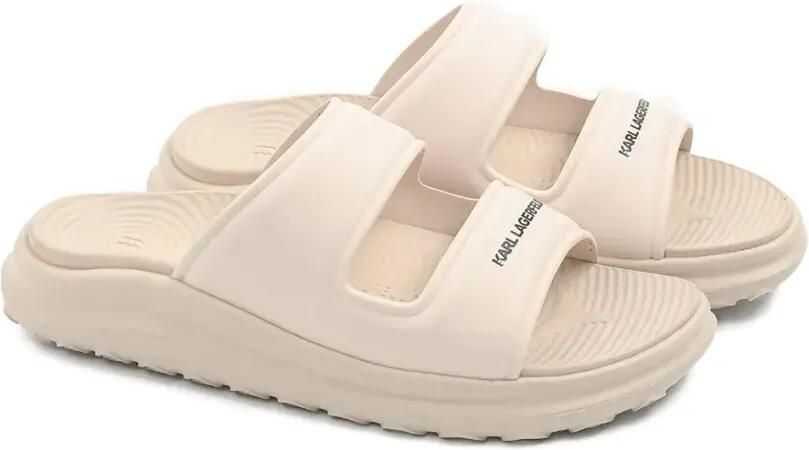 Karl Lagerfeld Slippers met logoprint Beige