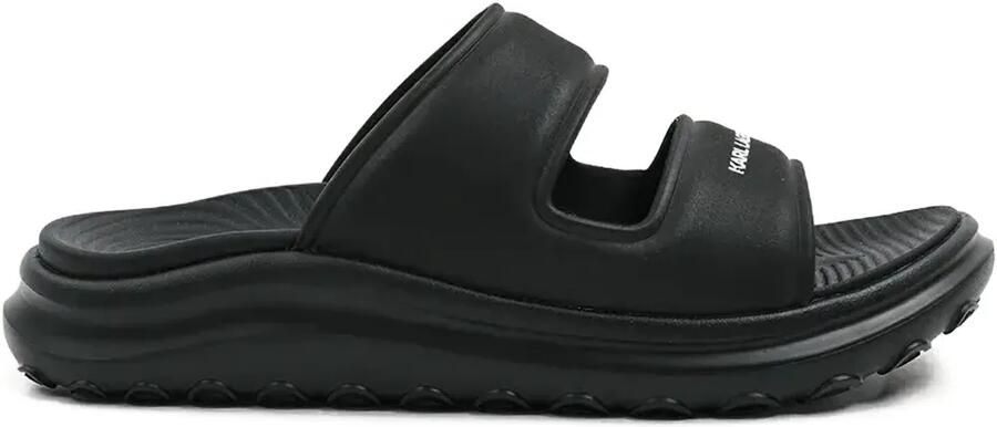 Karl Lagerfeld Slippers met logoprint Zwart