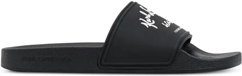 Karl Lagerfeld Slippers met logoprint Zwart