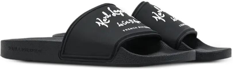 Karl Lagerfeld Slippers met logoprint Zwart - Foto 4