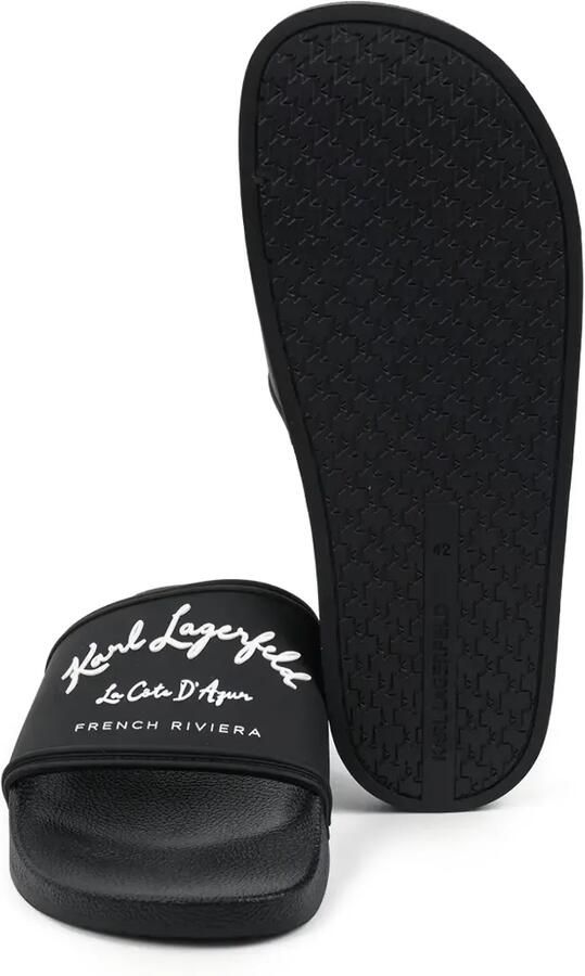Karl Lagerfeld Slippers met logoprint Zwart - Foto 2