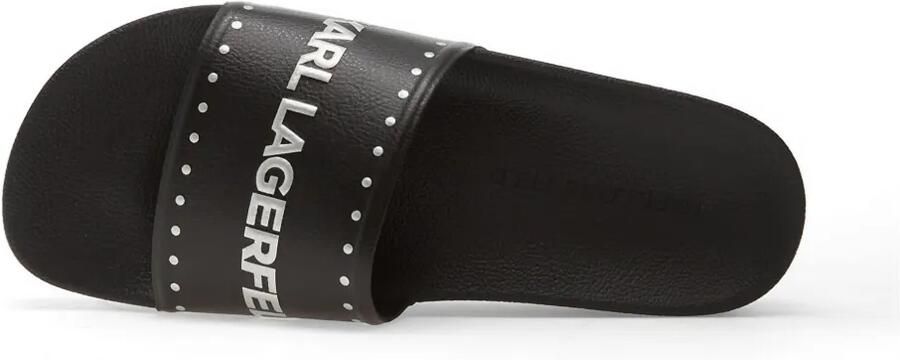 Karl Lagerfeld Slippers met studs en logoprint Zwart - Foto 3