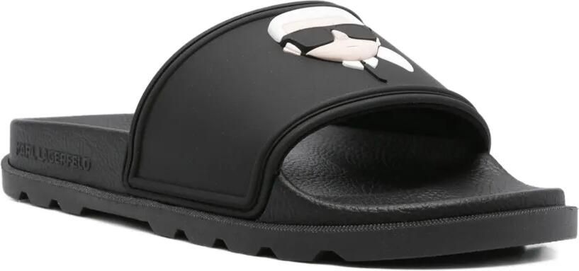 Karl Lagerfeld Slippers verfraaid met logo Zwart - Foto 3