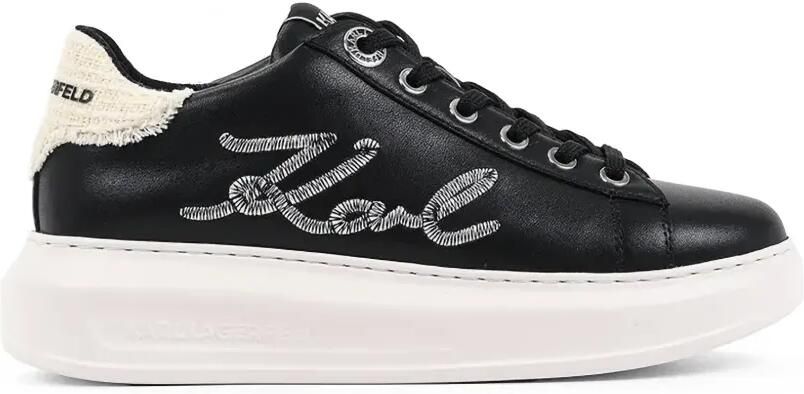 Karl Lagerfeld Sneakers met borduurwerk en logopatch Zwart