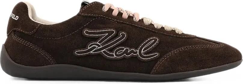 Karl Lagerfeld Sneakers met geborduurd logo Bruin