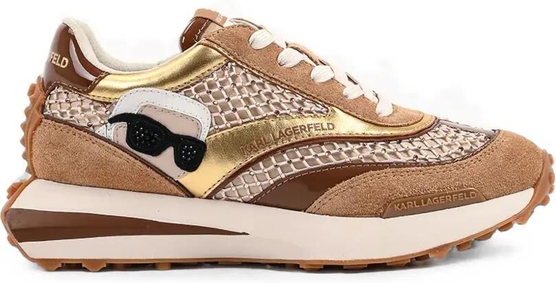 Karl Lagerfeld Sneakers met Ikonik-patch en vlakken Bruin