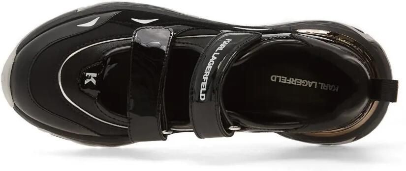 Karl Lagerfeld Sneakers met klittenband en gelakte afwerking Zwart - Foto 4