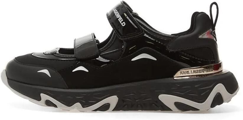 Karl Lagerfeld Sneakers met klittenband en gelakte afwerking Zwart - Foto 3