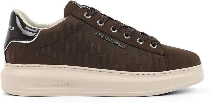 Karl Lagerfeld Sneakers met logo-reliëf Bruin